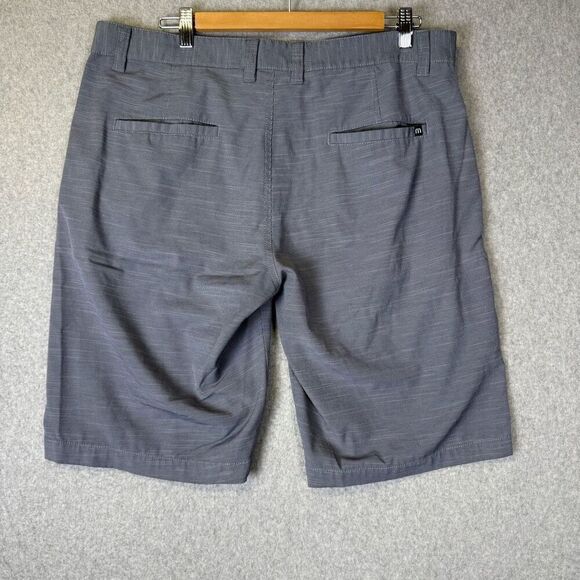 Travis Mathew Mens Size 36 Flat Front Dress Shorts Black White Check Pockets - Picture 6 of 7